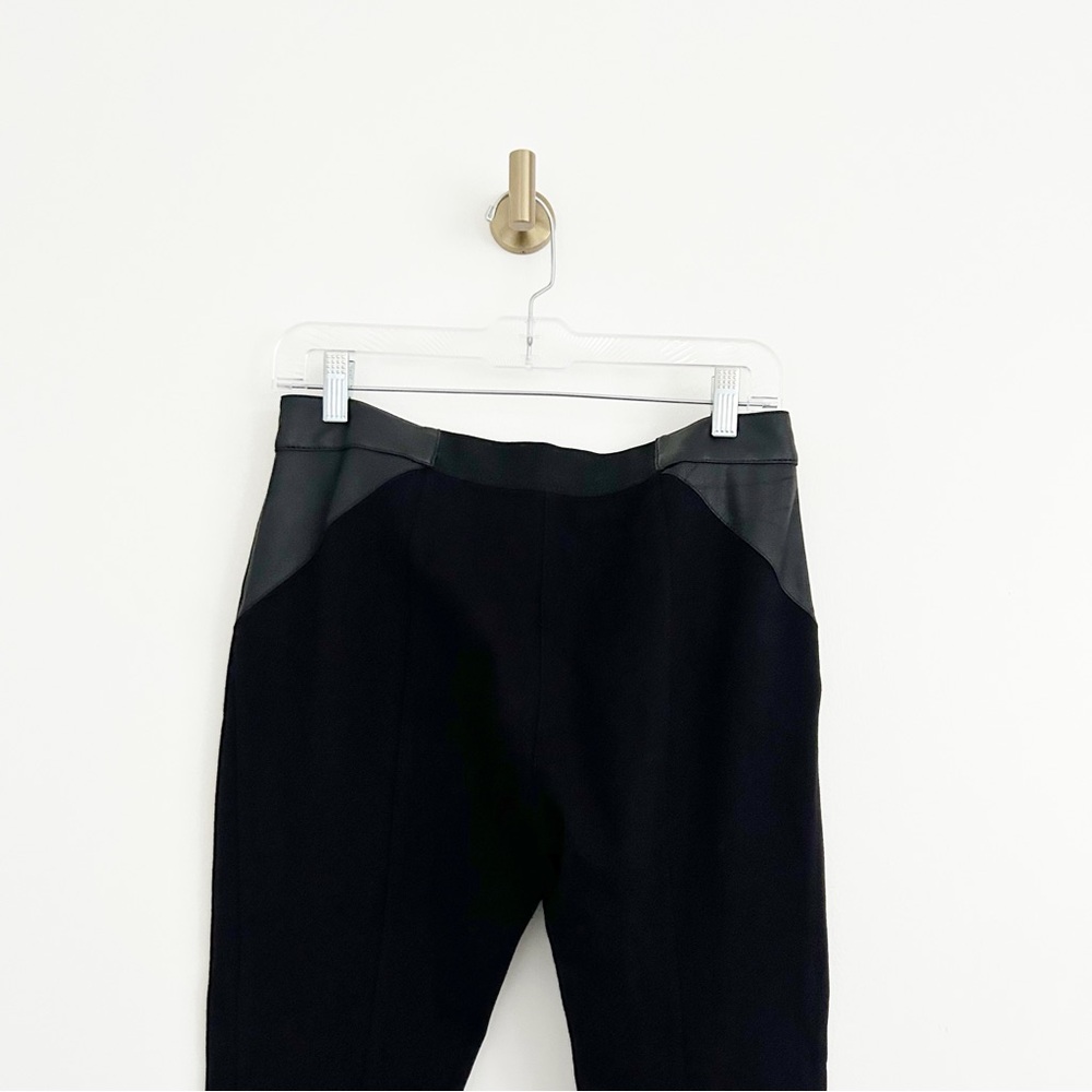 BCBGMaxAzria Stephen Black Faux Leather Paneled Skinny Pants Size Medium (M) - Picture 6 of 9